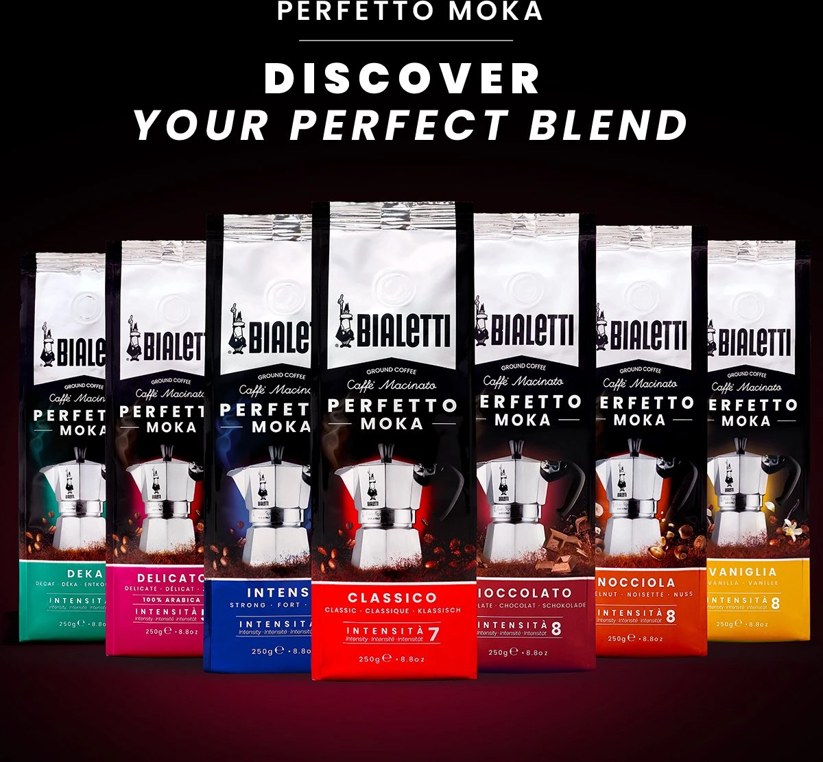 Bialetti Moka Intenso Gemalen Koffie - 4 X 250 Gram - Afbeelding 2