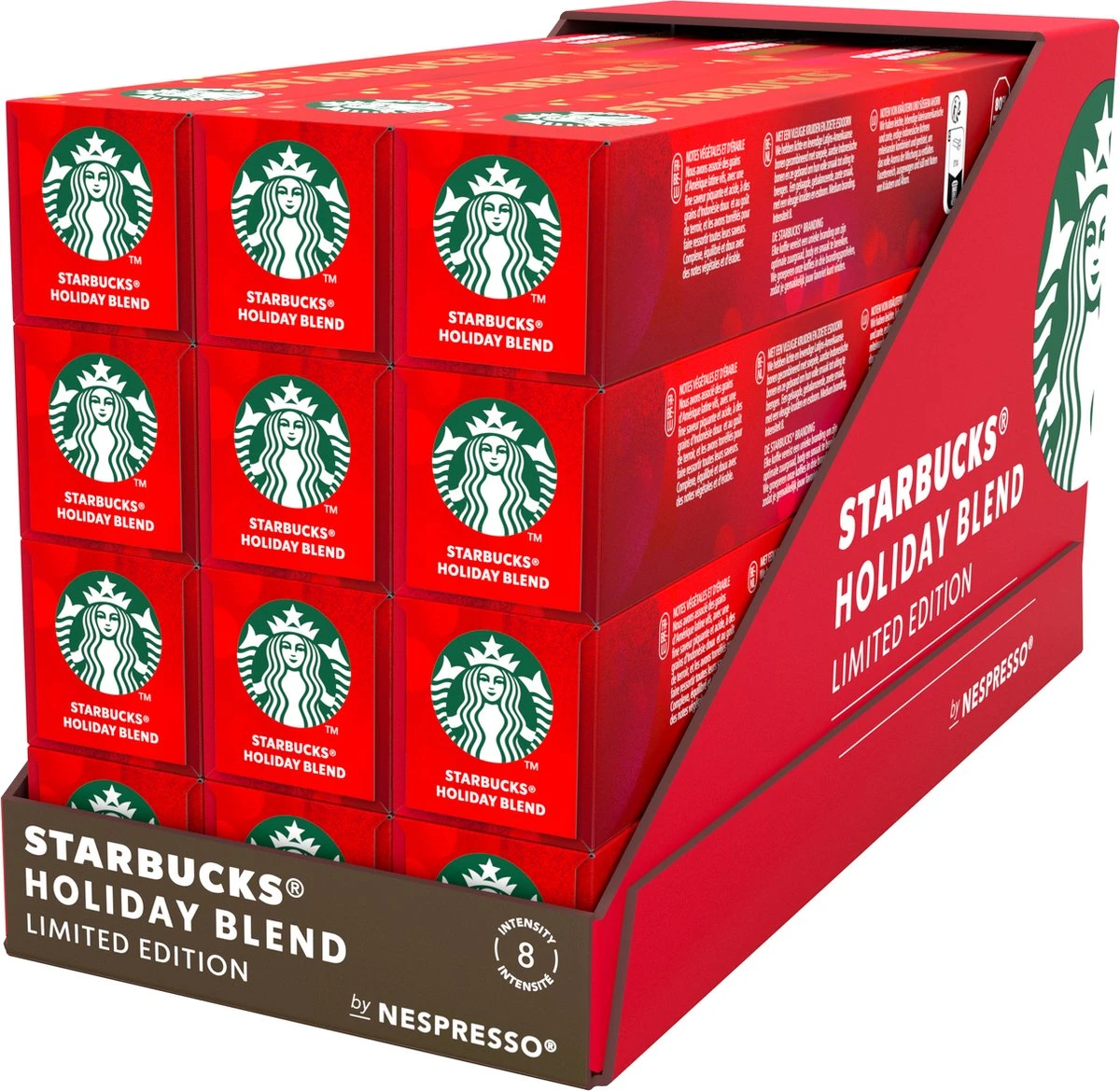 Starbucks By Nespresso Capsules Holiday Blend - 12 Doosjes à 10 Koffiecups