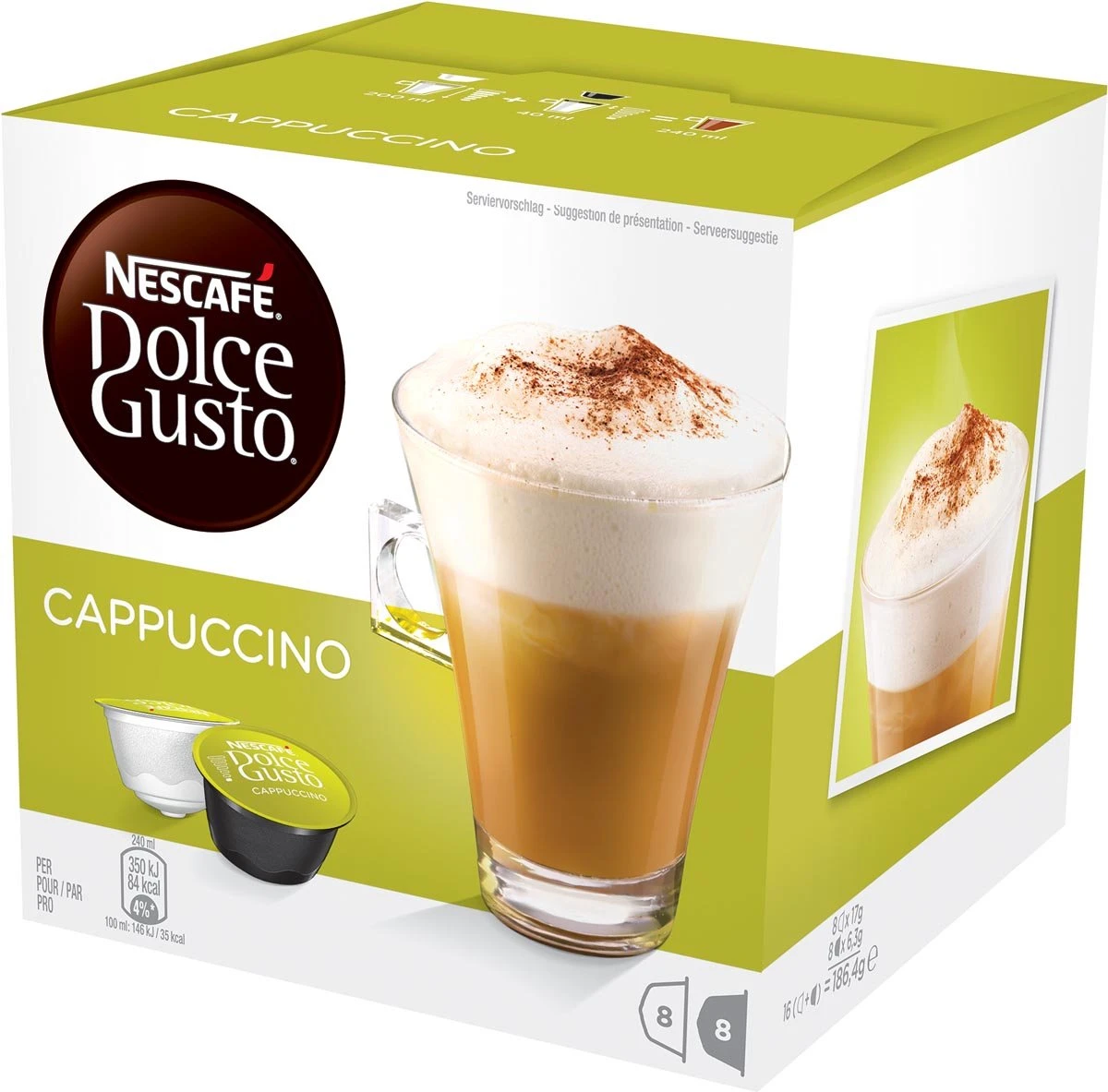 Nescafé Dolce Gusto Koffiecapsules, Cappucino, Pak Van 16 Stuks