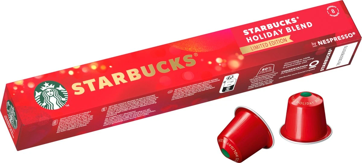 Starbucks By Nespresso Capsules Holiday Blend - 12 Doosjes à 10 Koffiecups - Afbeelding 2