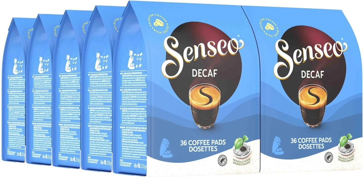 Senseo Decaf Koffiepads - 5/9 Intensiteit - 10 X 36 Pads