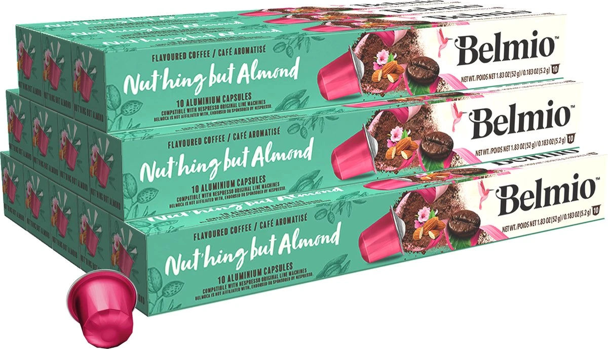 Belmio Koffiecups - NUTHING BUT ALMOND Capsules Nespresso Compatible - 120 Stuks