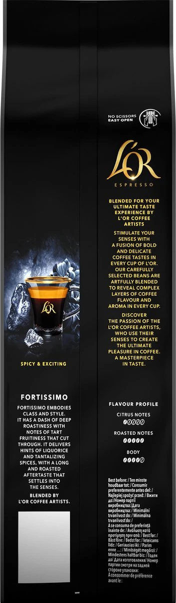 L'OR Espresso Fortissimo Koffiebonen (10) - 4 X 500 Gram - Afbeelding 2