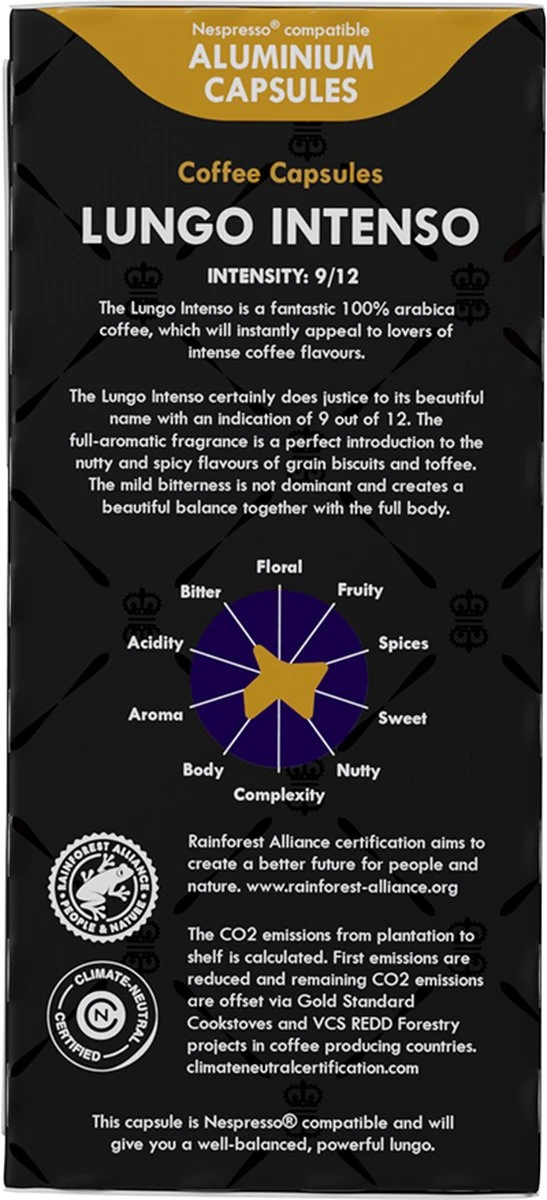Gran Maestro Italiano - Lungo Intenso - Koffiecups - Nespresso Compatibel Capsules - Krachtige Smaak - 6 X 20 Cups - Afbeelding 3
