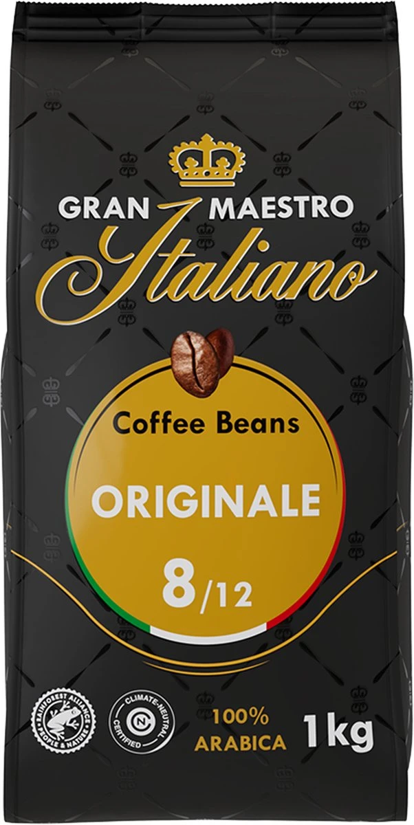 Gran Maestro Italiano - Orginale - Koffiebonen - Bonen Voor Espresso En Lungo - Arabica – 4 X 1kg - Afbeelding 4