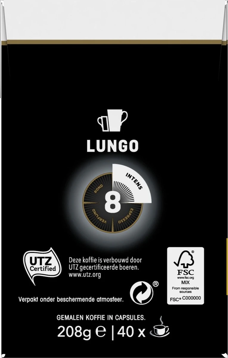 Douwe Egberts Lungo Intens (8) - 5 X 40 Koffiecups - Afbeelding 9
