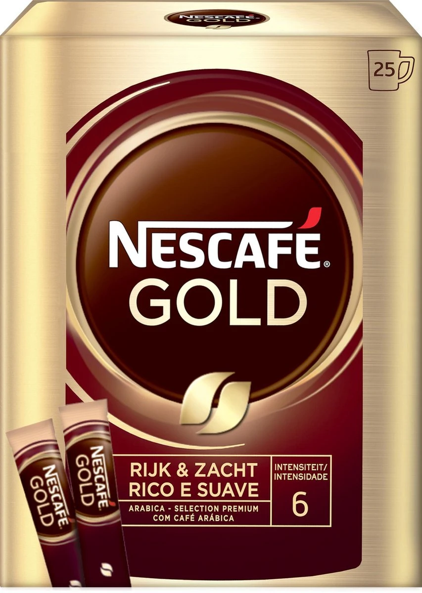 Nescafé Gold Oploskoffie - 6 Doosjes à 25 Zakjes - Afbeelding 4